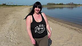Wanna Watch BBW Slut Suck Stranger Cocks Outdoors?