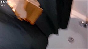 Curvy ebony lady seduces caught burglar, worships his big black cock with oiled ass shaking