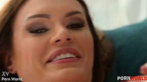 blondes and brunettes swap cum after deep anal pounding in bedroom lingerie play