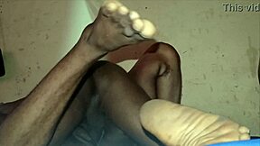 Two Cumshots Drench Big Clit Teen's Face and Bedroom Asshole