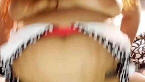 bbw webcam girlfriend rides cock in private lingerie show