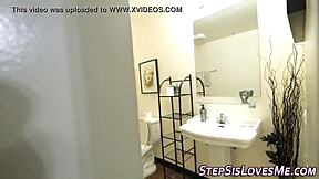 stepsis teen babe gets her tight ass pounded hard in shower