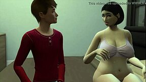 Teen Fucks Big Tits Stepmom in Sims 4 Taboo Ride