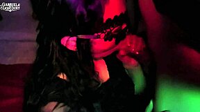 masked goth petite sloppy blowjob red lips first time