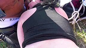 Wanna Watch BBW Slut Suck Stranger Cocks Outdoors?