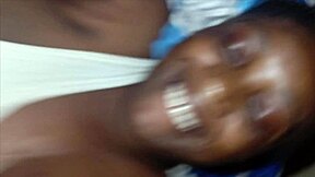 Two Cumshots Drench Big Clit Teen's Face and Bedroom Asshole