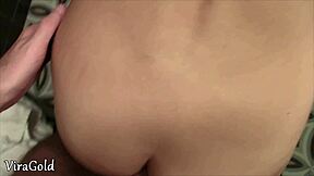 Skinny teen gets quick toilet fuck and creampie in wet pussy.
