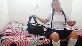 padrastro spots hijastra resting post school and destroys her pussy DOGGYSTYLE rough!