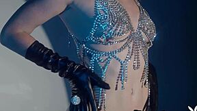 petite goddess strips slutty diamond lingerie teasing pierced nipples slowly