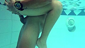 skinny teen takes rough public pool standup fuck