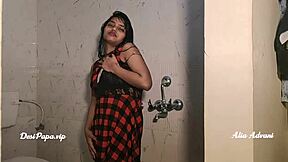 Desi alia advani strips horny in steamy group shower with arab indian models!