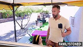 stepdad's huge cock feeds serena hill deepthroat then pounds her tight teen pussy 😈🍆💦
