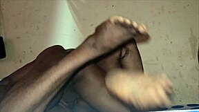 Two Cumshots Drench Big Clit Teen's Face and Bedroom Asshole