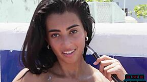 Petite Latina Katherinne Sofia Poses Nude On Sunny Rooftop