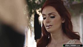 Oh god small titted milf licks redhead outdoors!!