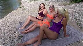 ever joined a wild outdoor 5-way orgy with sluts swallowing cum?