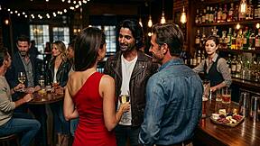 wanna see that young bull from the swinger bar pump my hotwife full of cum?