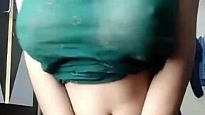 my super hot indian girlfriend's big natural boobs make me so horny on webcam
