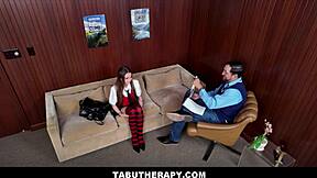 Tiny teen Nikki Nicole cums hard from family therapist's big dick roleplay