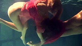 RUSSIAN LESBIAN BABES KISS UNDERWATER BY POOL!
