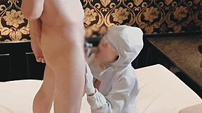 巨乳検査員の人妻が僕の巨大ペニスをフェラして精液検査するhomemade amateur kawasaki jk