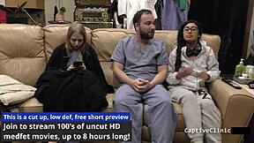 corporate slaves jasmine rose bent over in latex handcuffs for hairy doggystyle humiliation