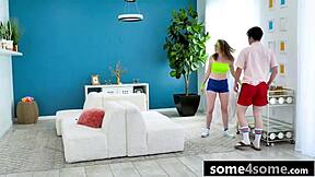 three hot teen babysitters gang up on young troublemaker