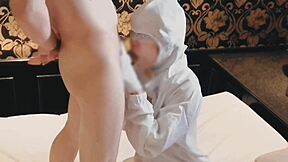 巨乳検査員の人妻が僕の巨大ペニスをフェラして精液検査するhomemade amateur kawasaki jk