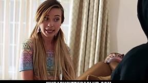 god it hurts so good watching skinny babysitter kylie nicole ride her boyfriend's monster cock doggystyle