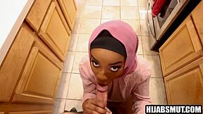 american dude pounds hot ebony muslim teen in hardcore pov
