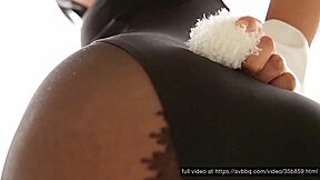 young cute japanese teen cosplays as rabbit girl