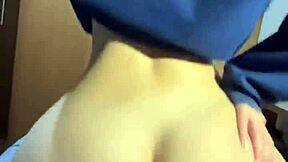 Roommate gives the best reverse cowgirl ride ever in dorm