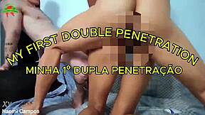 first dp feels insane with asian guy's thick cock stretching me!