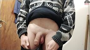 construction noise? nah, just me stroking my huge cock solo