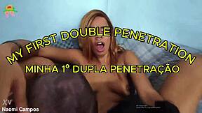 first dp feels insane with asian guy's thick cock stretching me!