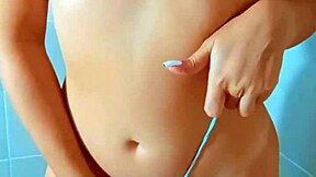 sensual latina teen showers with vibrator on shaved pussy solo