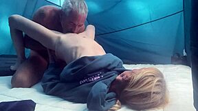 Amazing Camping Fuck Fills Petite Spanish Milf Cristina Sauvage With Creampie!