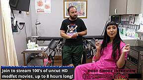 selena sativa endures humiliating latex glove tickle fingering gaping exam