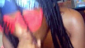 Sloppy Ebony Teen Deepthroats For Valentine's Cumshot‼