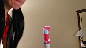 emy angel massages sexy petite redhead's pussy