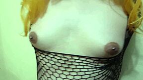 blonde sissy milks lactating puffy tits spanking with bbc dildo??