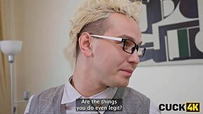 Cuck4k. Funky town brunette takes rough cock as hubby watches helplessly 😈👀💦