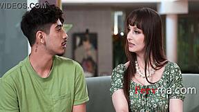 stepmom cock blocks son just to ride his huge dick herself