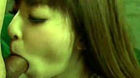 marin shows off her deep throat skills before licking up cumshot in jav
