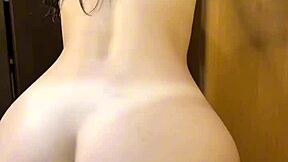 fresh from shower roommate bends for passionate doggystyle ride