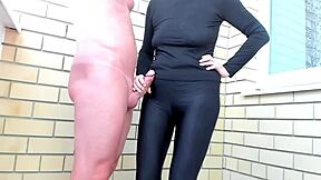 Leggings cfnm stepmom handjobs muscular stallion creampie