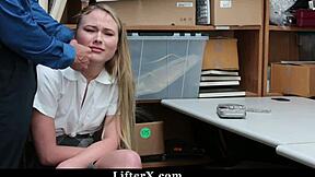 Thief Teen Punished Hard by Cop in Garage!