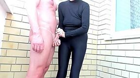 Leggings cfnm stepmom handjobs muscular stallion creampie