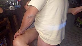 redhead babysitter with small tits gets pussy fucked when owner returns home