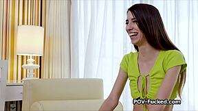 Amateur teen licks balls deepthroats in casting interview